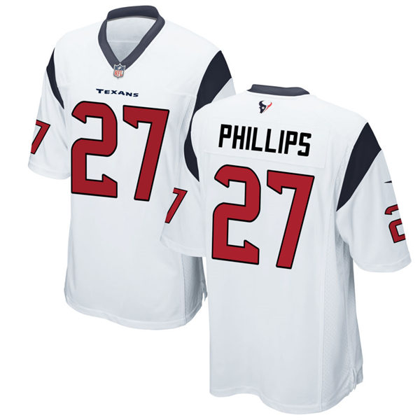 Mens Houston Texans #27 Scottie Phillips Nike White Vapor Limited Player Jersey
