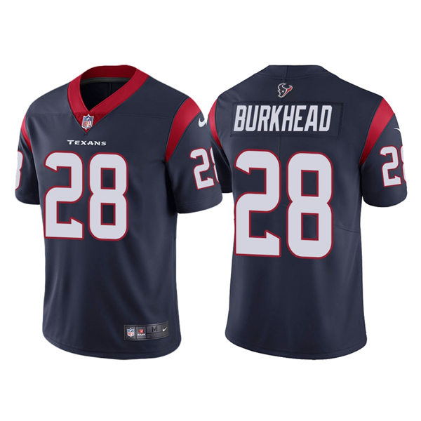 Mens Houston Texans #28 Rex Burkhead Nike Navy Vapor Limited Player Jersey