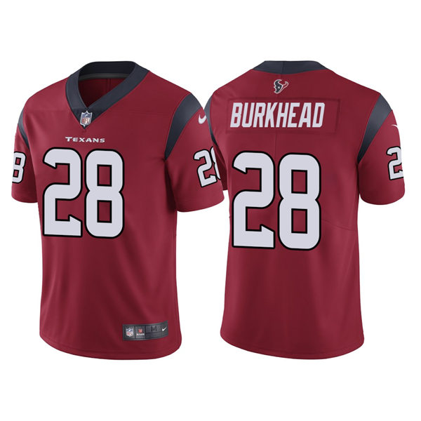 Mens Houston Texans #28 Rex Burkhead Nike Red Alternate Vapor Limited Player Jersey