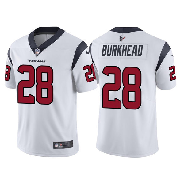 Mens Houston Texans #28 Rex Burkhead Nike White Vapor Limited Player Jersey