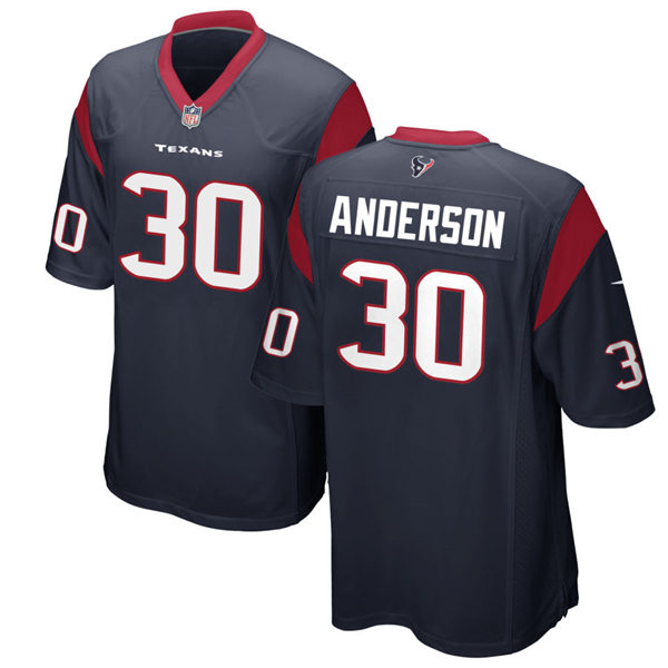 Mens Houston Texans #30 Darius Anderson Nike Navy Vapor Limited Player Jersey