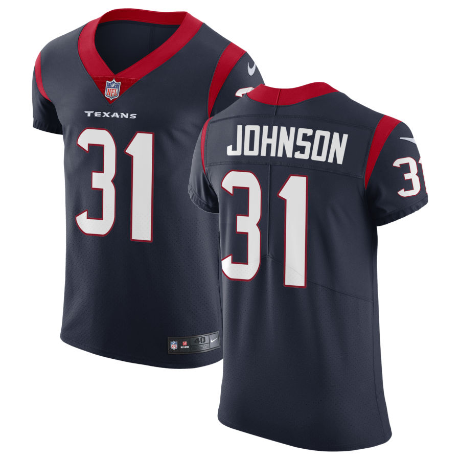 Mens Houston Texans #31 David Johnson Nike Navy Vapor Limited Jersey