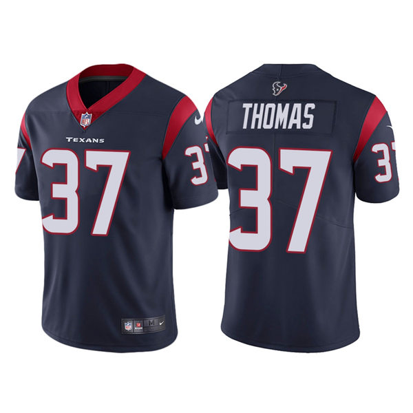 Mens Houston Texans #37 Tavierre Thomas Nike Navy Vapor Limited Player Jersey