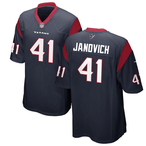 Mens Houston Texans #41 Andy Janovich Nike Navy Vapor Limited Player Jersey