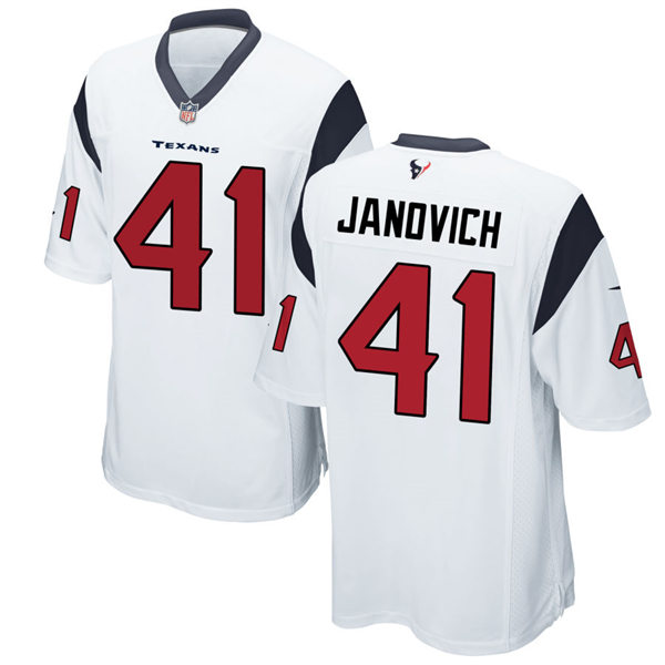 Mens Houston Texans #41 Andy Janovich Nike White Vapor Limited Player Jersey