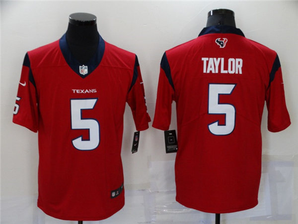 Mens Houston Texans #5 Tyrod Taylor Nike Red Vapor Limited Stitched Jersey