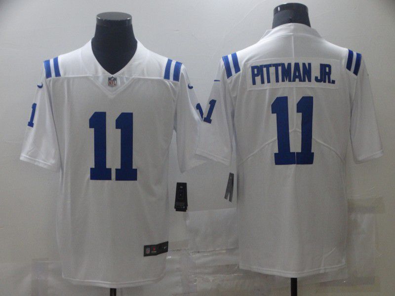 Mens Indianapolis Colts #11 Michael Pittman Jr. Nike White Vapor Limited Stitched Jersey