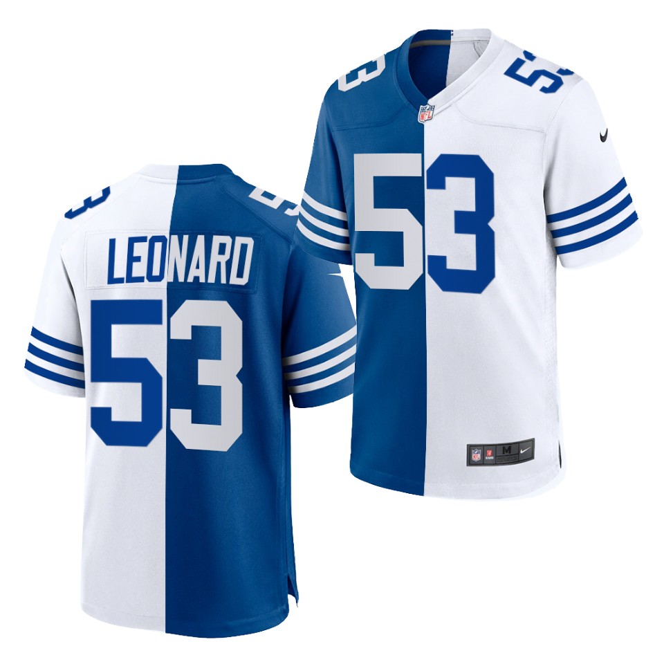 Mens Indianapolis Colts #53 Darius Leonard Nike Royal Alternate Retro Vapor Limited Jerse