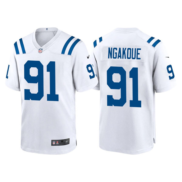 Mens Indianapolis Colts #91 Yannick Ngakoue Nike White Vapor Limited Jersey