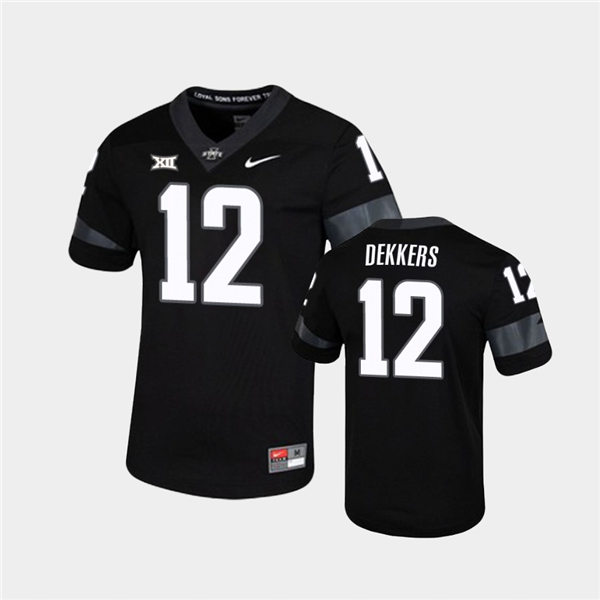 Mens Iowa State Cyclones #12 Hunter Dekkers Nike 2020 Black College Football Jersey