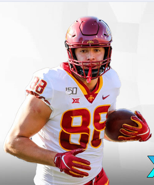 Mens Iowa State Cyclones #88 Charlie Kolar Nike 2020 White NCAA College Football Jersey