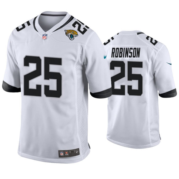 Mens Jacksonville Jaguars #25 James Robinson Nike White Vapor Untouchable Limited Jersey