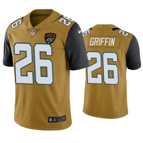 Mens Jacksonville Jaguars #26 Shaquill Griffin Nike Bold Gold Color Rush Limited Jersey