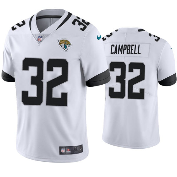 Mens Jacksonville Jaguars #32 Tyson Campbell Nike White Vapor Untouchable Limited Jersey