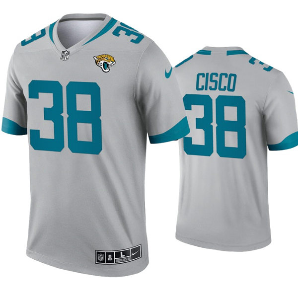 Mens Jacksonville Jaguars #38 Andre Cisco Nike Grey Inverted Legend Jersey