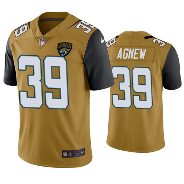 Mens Jacksonville Jaguars #39 Andre Cisco Nike Bold Gold Color Rush Limited Jersey