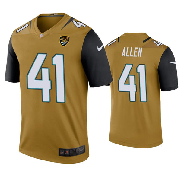 Mens Jacksonville Jaguars #41 Josh Allen Nike Bold Gold Color Rush Limited Jersey