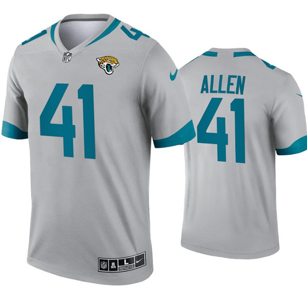 Mens Jacksonville Jaguars #41 Josh Allen Nike Grey Inverted Legend Jersey