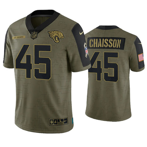 Mens Jacksonville Jaguars #45 K'Lavon Chaisson Nike Olive 2021 Salute To Service Limited Jersey