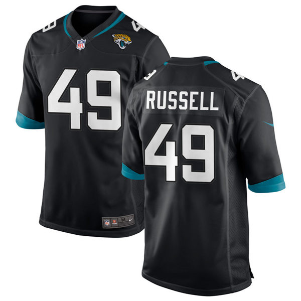 Mens Jacksonville Jaguars #49 Chapelle Russell Nike Black Vapor Untouchable Limited Jersey