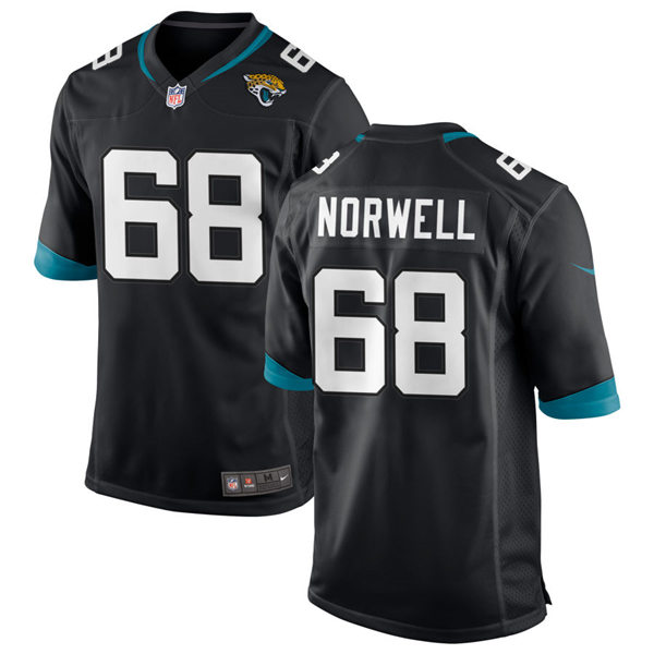 Mens Jacksonville Jaguars #68 Andrew Norwell Nike Black Vapor Untouchable Limited Jersey