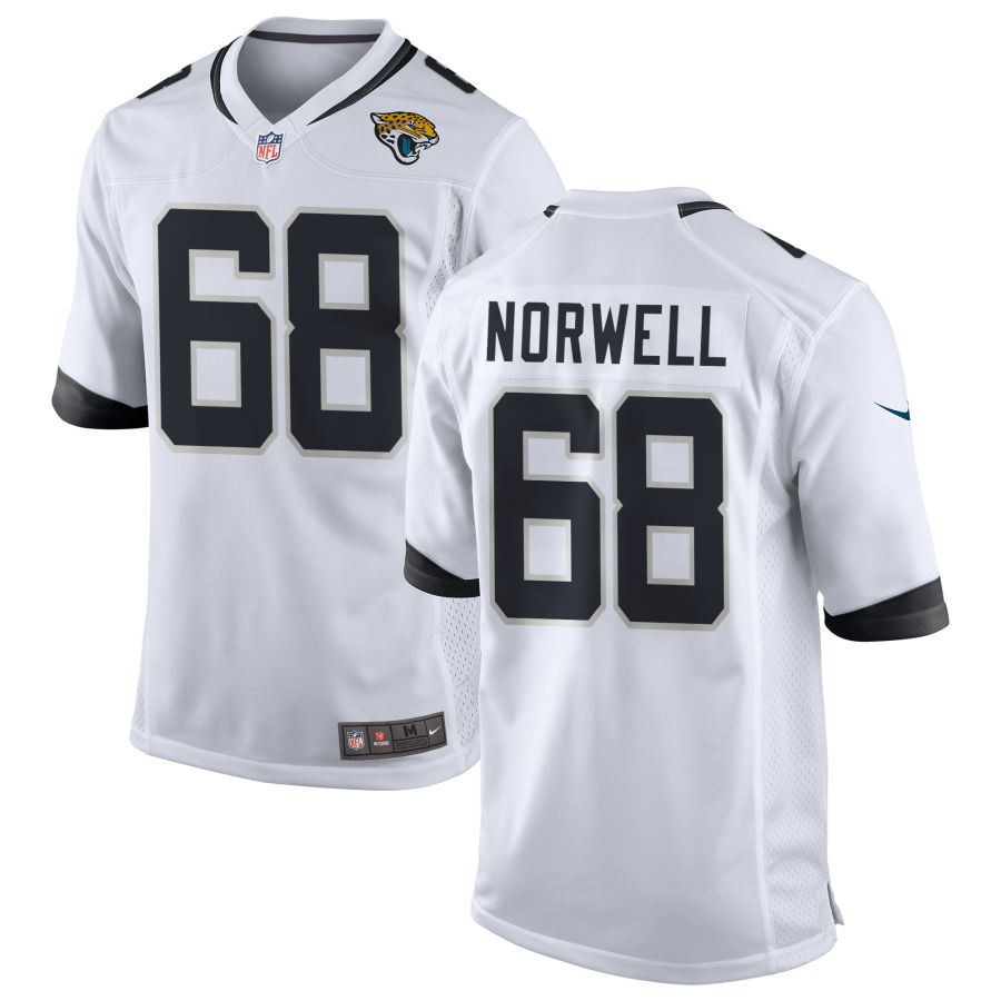 Mens Jacksonville Jaguars #68 Andrew Norwell Nike White Vapor Untouchable Limited Jersey