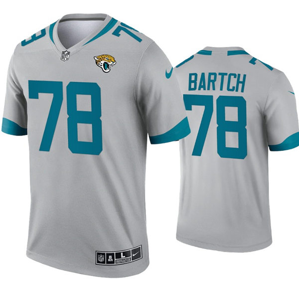 Mens Jacksonville Jaguars #78 Ben Bartch Nike Grey Inverted Legend Jersey