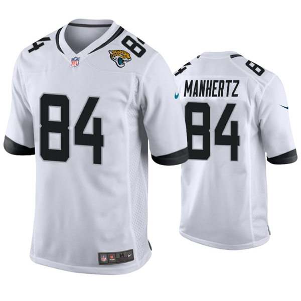 Mens Jacksonville Jaguars #84 Chris Manhertz Nike White Vapor Untouchable Limited Jersey