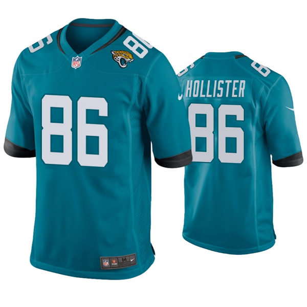 Mens Jacksonville Jaguars #86 Jacob Hollister Nike Teal Alternate Vapor Untouchable Limited Jersey