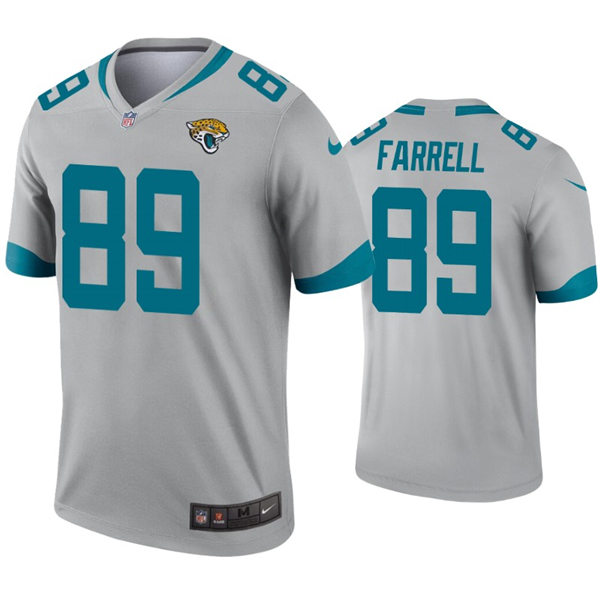 Mens Jacksonville Jaguars #89 Luke Farrell Nike Grey Inverted Legend Jersey