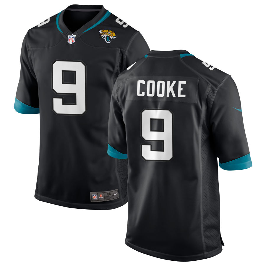 Mens Jacksonville Jaguars #9 Logan Cooke Nike Black Vapor Untouchable Limited Jersey