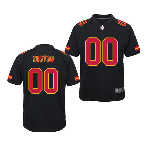 Mens Kansas City Chiefs Custom Travis Kelce Sammy Watkins Clyde Edwards-Helaire Tyreek Hill Derrick Thomas Nike Black Fashion