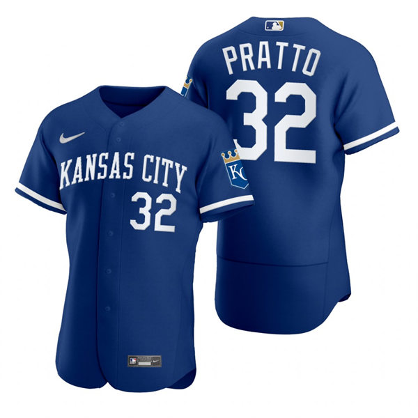 Mens Kansas City Royals #32 Nick Pratto Nike 2022 Royal Alternate FlexBase Player Jersey