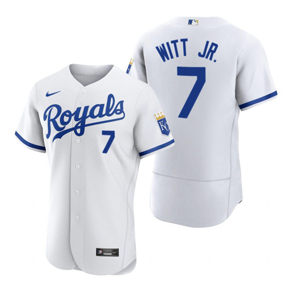 Mens Kansas City Royals #7 Bobby Witt Jr. Nike 2022 Home White FlexBase Player Jersey