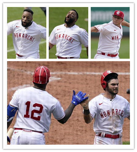 Mens Kansas City Royals Custom Kyle Zimmer Brady Singer Brad Keller Carlos Santana Andrew Benintendi Nike White 2021 Salute to Negro Leagues Jersey