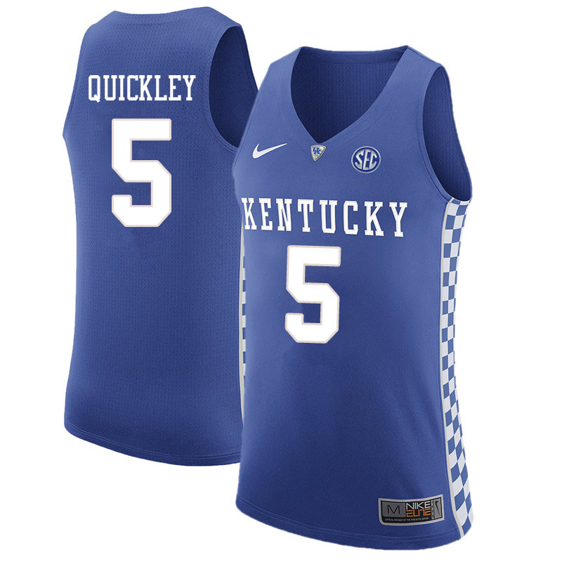 Mens Kentucky Wildcats #5 Immanuel Quickley Royal Nike NCAA Basketball JERSEY