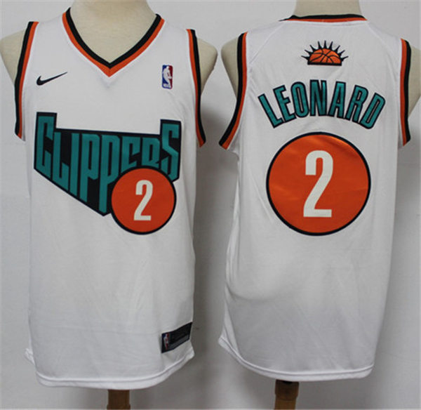 Mens LA Clippers #2 Kawhi Leonard Nike White Home Return Statement Edition Jersey
