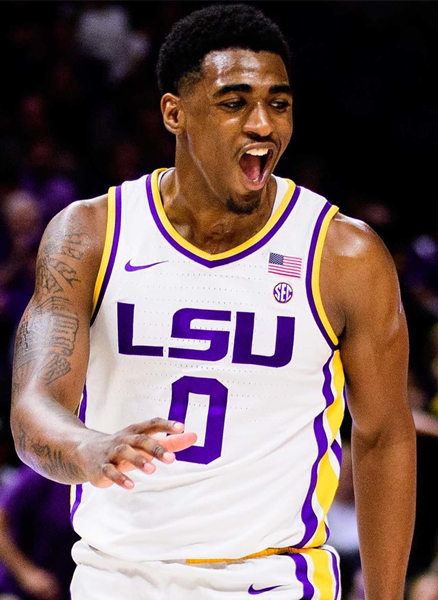 Mens LSU Tigers #0 Brandon Murray Nike White College Basketball Game Jersey