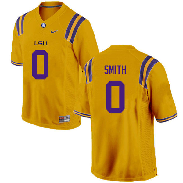 Mens LSU Tigers #0 Maason Smith Gold College Football Jersey