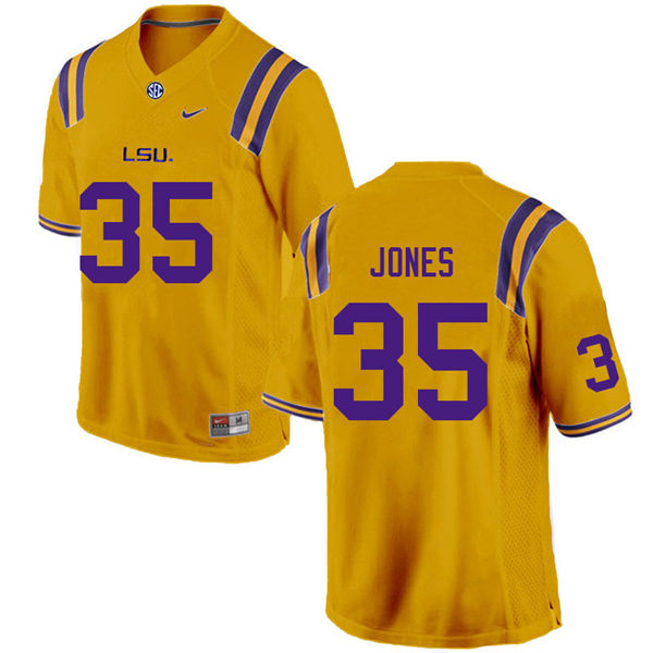 Mens LSU Tigers #35 Sai'vion Jones Gold College Football Jersey