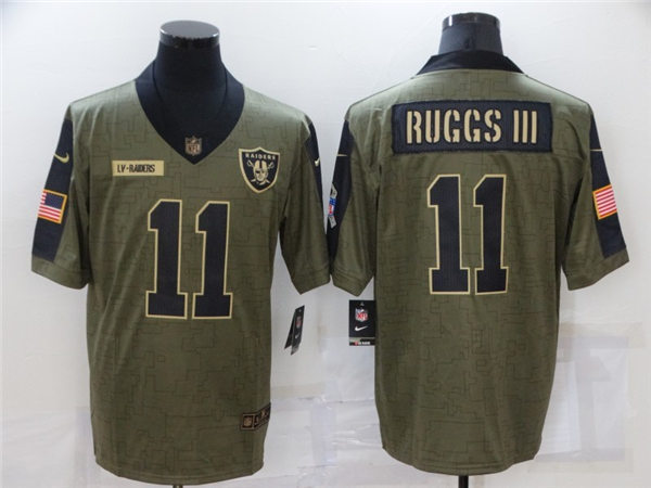 Mens Las Vegas Raiders #11 Henry Ruggs II Nike Olive 2021 Salute To Service Limited Jersey
