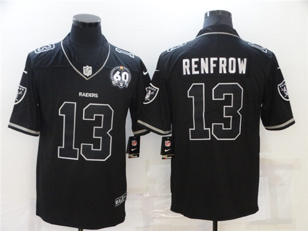 Mens Las Vegas Raiders #13 Hunter Renfrow Nike Black 60TH Anniversary Jersey