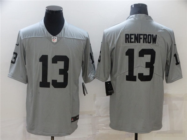 Mens Las Vegas Raiders #13 Hunter Renfrow Nike Silver Inverted Legend Jersey