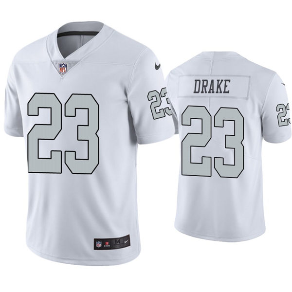 Mens Las Vegas Raiders #23 Kenyan Drake Nike White Color Rush Legend Player Jersey