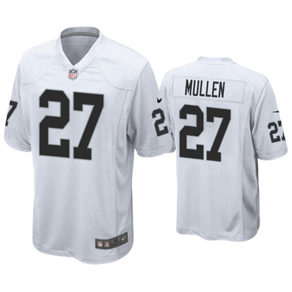 Mens Las Vegas Raiders #27 Trayvon Mullen Nike White Vapor Limited Jersey