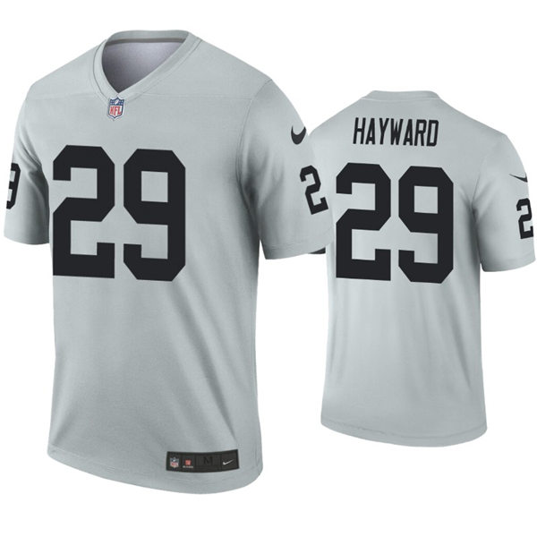Mens Las Vegas Raiders #29 Casey Hayward Nike Silver Inverted Legend Jersey
