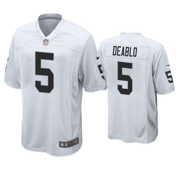 Mens Las Vegas Raiders #5 Divine Deablo Nike White Vapor Limited Jersey
