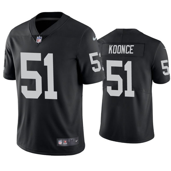 Mens Las Vegas Raiders #51 Malcolm Koonce Nike Black Vapor Limited Jersey