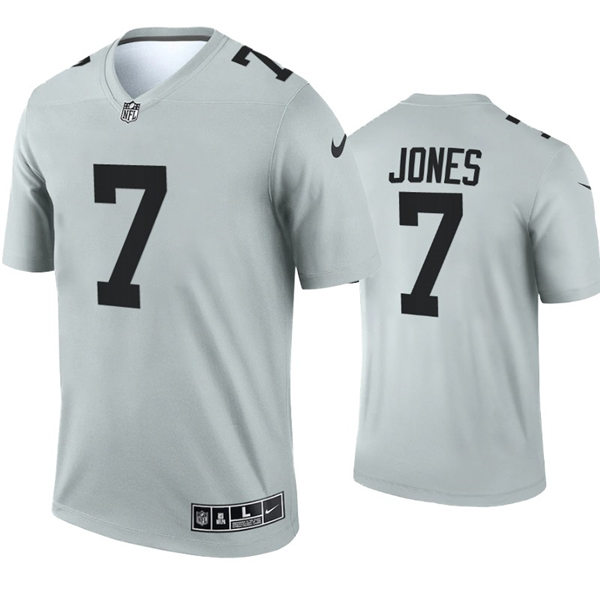 Mens Las Vegas Raiders #7 Zay Jones Nike Silver Inverted Legend Jersey