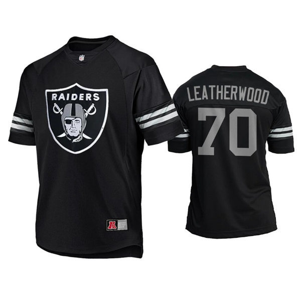 Mens Las Vegas Raiders #70 Alex Leatherwood Nike 2021 Black Team Logo Icon Jersey
